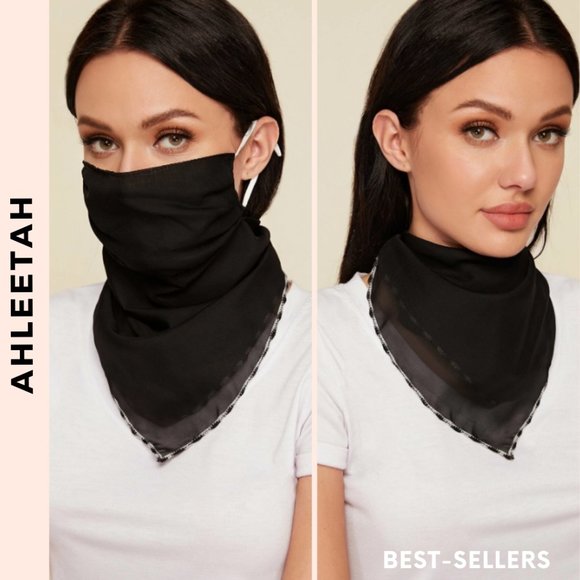 Ahleetah Accessories - Face Mask PALOMA BLACK MASKS #4